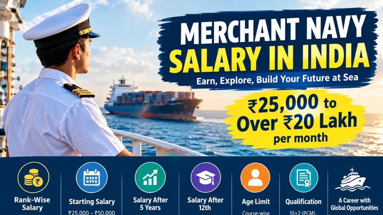 Merchant Navy Salary in India 2026: Rank-Wise Salary, Per Month, After 12th, Age Limit & Career Growth